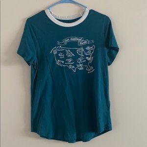 our national parks| short sleeve shirt| green/blue